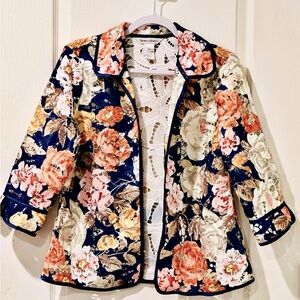 VTG Draper’s & Damon’s Knitted Crochet Like Blazer Women’s SZ Medium